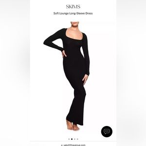 NWT SKIMS XL Soft Lounge Long-Sleeve Dress